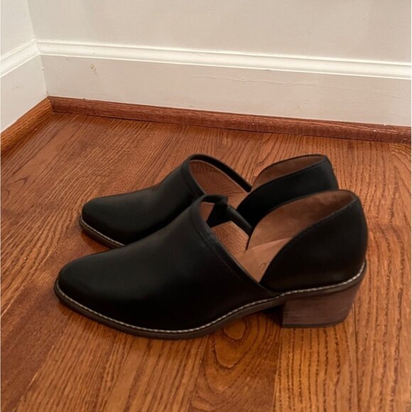 Madewell Black Leather The‎ Brady Lowcut Bootie Pointed Toe Size 6.5 - Picture 5 of 7